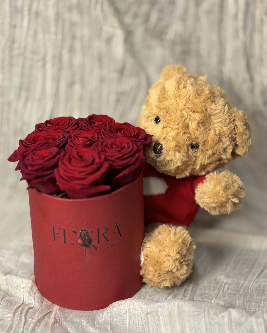 Roses & Bear Box
